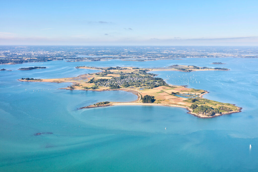 vue aérienne Golfe du Morbihan - Presqu'île de Rhuys